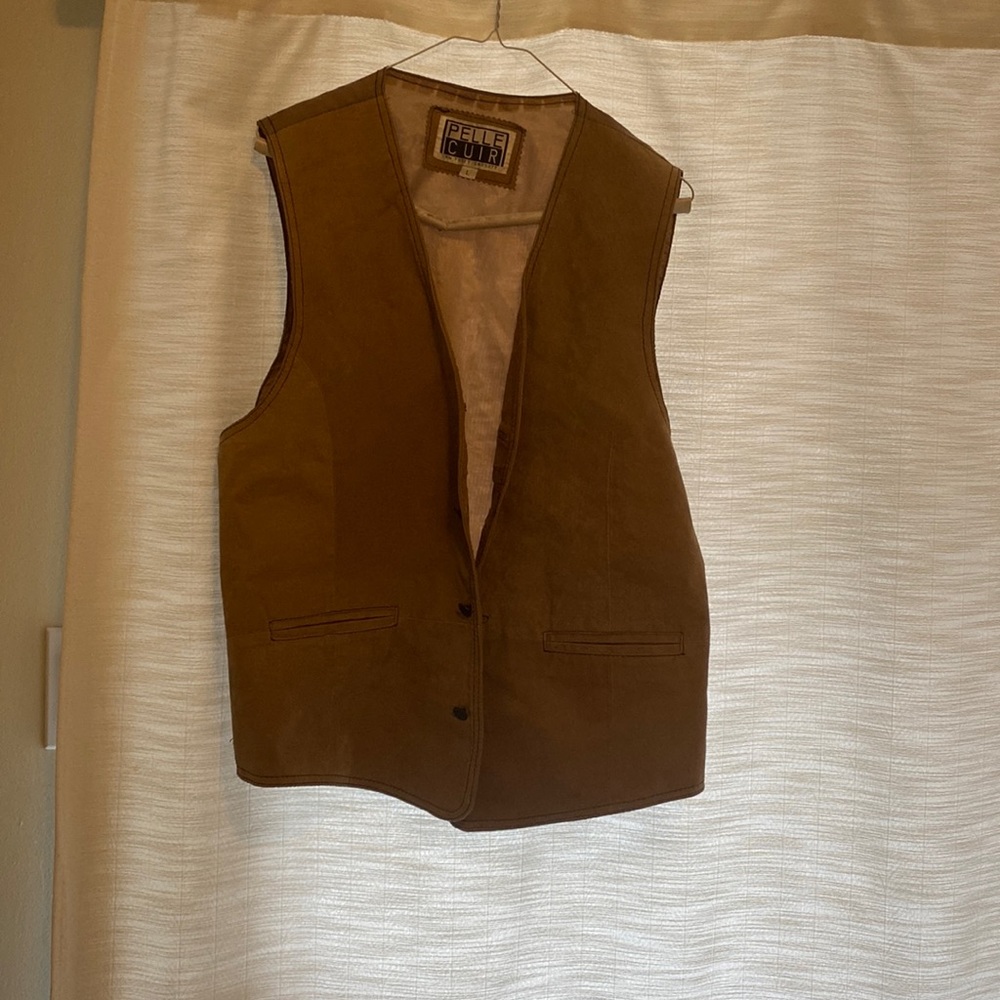 Men’s Suede Vest, Size L
